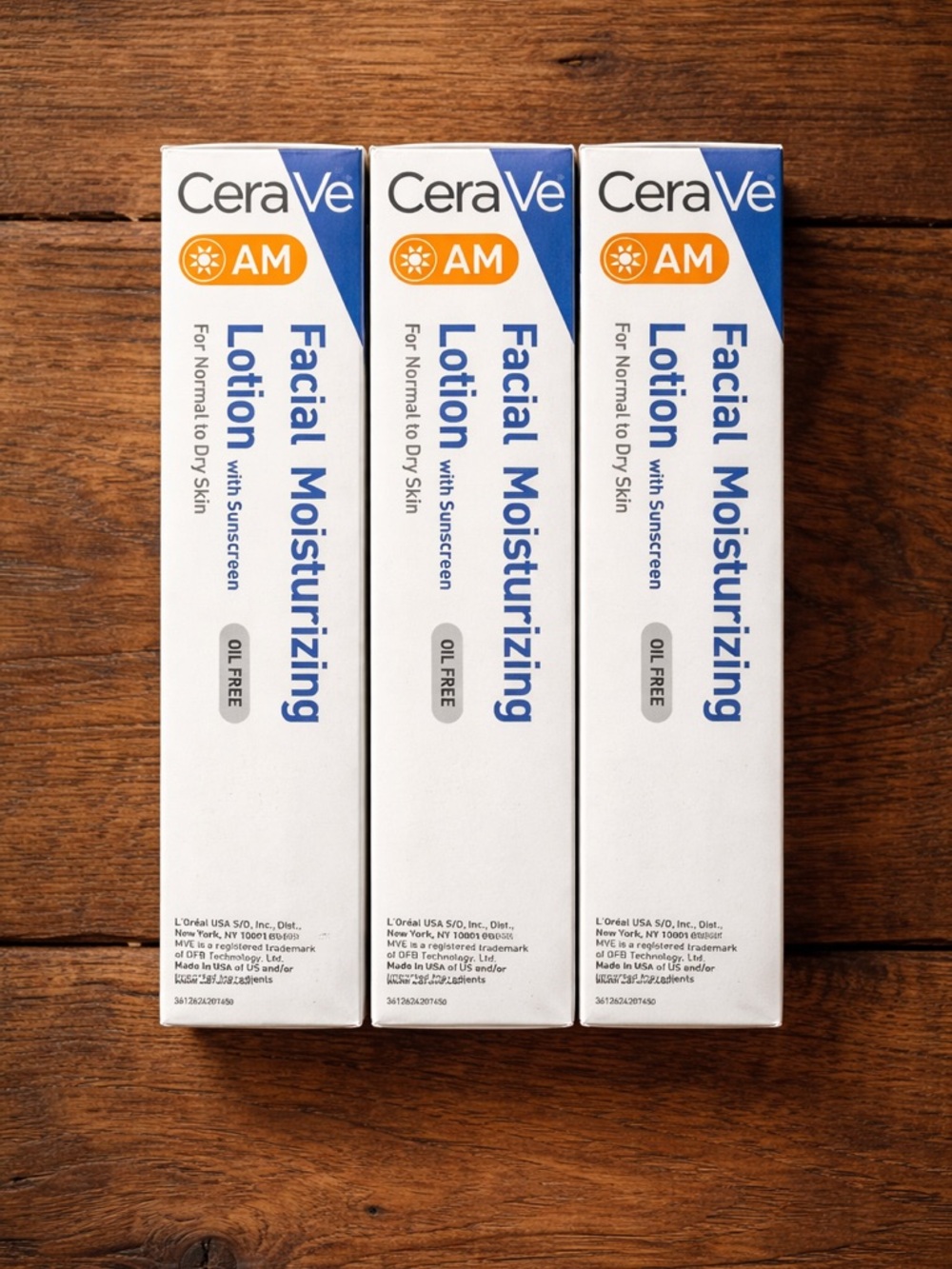Cerave AM Facial Moisturizing Lotion with Sunscreen - Bundle of 3 NIB & sealed!